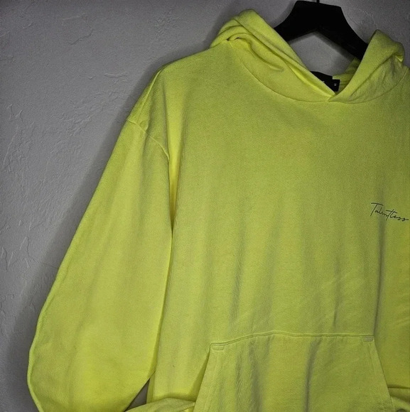 Talentless Neon Hoodie NWOT cursive logo Size Small - Picture 2 of 7